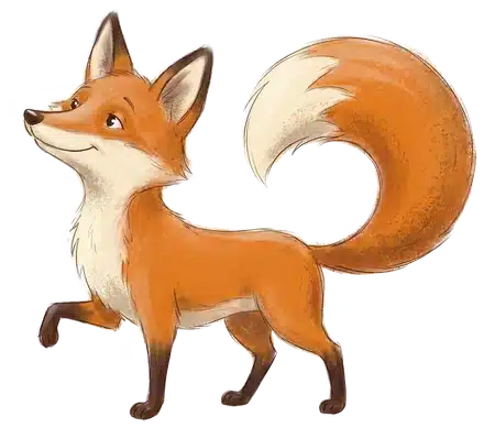 Sleepy Fox kijkt nieuwsgierig
