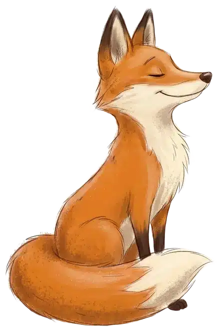 Sleepy Fox kijkt trots